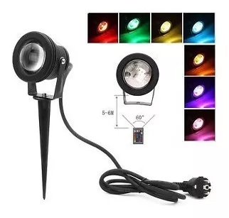 Reflector LED Tipo Estaca Dirigible Jardín RGB 10W 85-265V