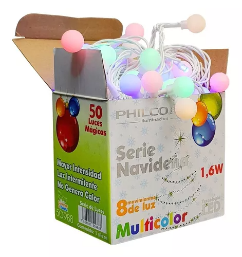 SERIE NAVIDEñA LED MULTICOLOR COLORES PASTEL 1.6W 120V 50988 NAVIDAD