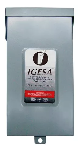 CENTRO DE CARGA 2 UNIDADES NEMA 3W INTERPERIE
