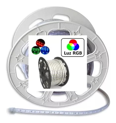 Manguera Led 25mts RGB 5050 Con Clavija Y Control RL-REF-5050-127V-RGB