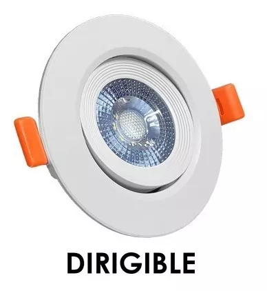 Panel Spot Base Empotrable LED Dirigible Techo Redondo 3W 127V 210LM 65K