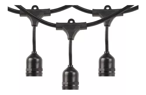 Serie De Luces Vintage Guirnalda 10m 20 Socket E26/E27 Sin Focos