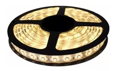 Tira LED 5mts Amarillo Exterior IP65 24W 85-240V 30K