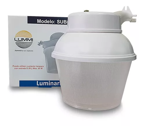 LUMINARIO SUBURBANA 60 W 127V LUMMI CON FOTOCELDA (SENSOR DE LUZ)