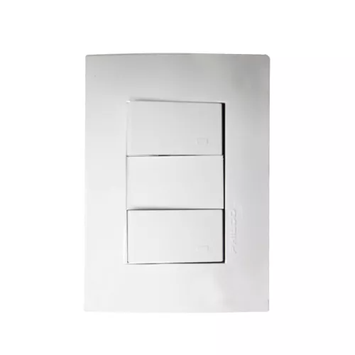 PLACA CON BASTIDOR 2 INTERRUPTOR Y 1 TAPONES 51016