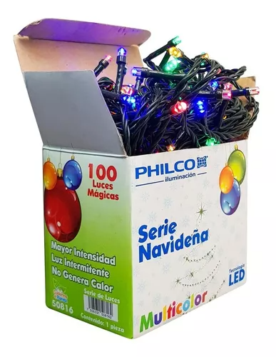 SERIE DE LUCES DE NAVIDAD LED RGB 5.75MTS 100 LUCES 1.6W 120V 50816