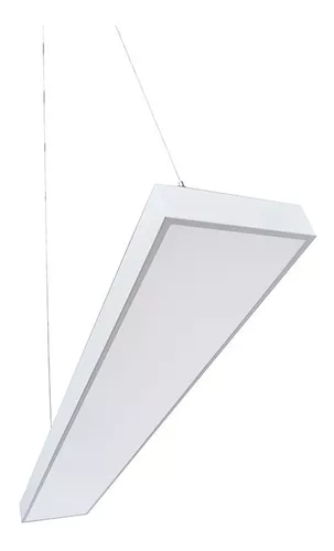LUMINARIO LED PARA OFICINA BGTB54W LUMICRAFT LUZ FRIA GABINETE COLGANTE TIPO SUSPENDIDO CON TENSORES INCLUIDOS LUMICRAFT MARCO COLOR NEGRO