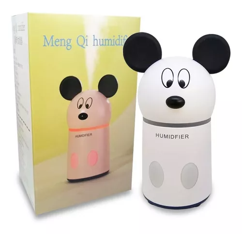 Humidificador Ratón Difusor Para Aromaterapia Azul-Blanco-Rosa Con Luz 2W