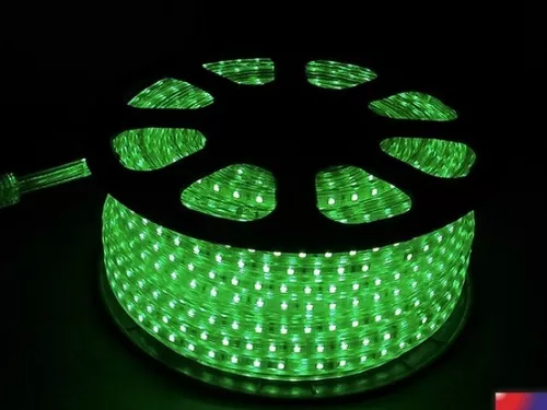 Manguera LED 25mts Para Exterior Verde 4w X M Tira Cinta 127V 3500LM