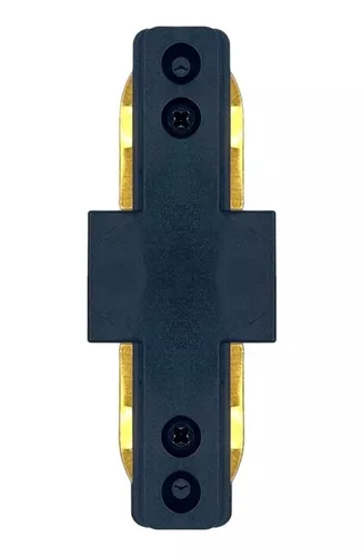 CONECTOR PARA RIEL LINEAL NEGRO MUNDOLUCIDO EN FORMA DE "I" CONECTOR RECTO