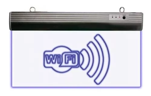Letrero Wifi LED Recargable Emergencia 4W 90-265V