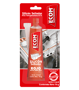 SILICON SELLADOR ALTA TEMPERATURA RTV ROJO 70GRMS