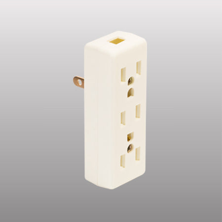 RECEPTACULO MARFIL CON CLAVIJA TRIPLE
