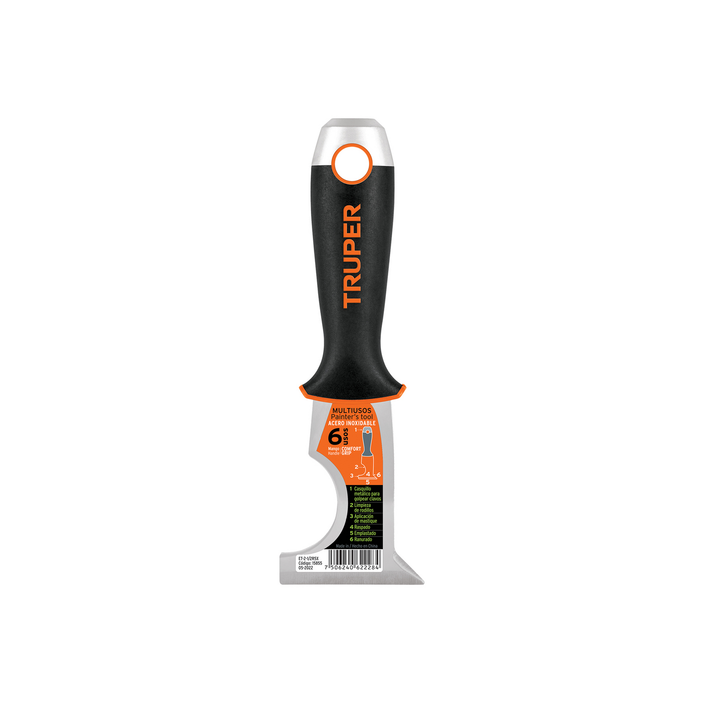 ESPÁTULA 2-1/2" ACERO INOXIDABLE TRUPER 15855 ET-2-1/2R5X