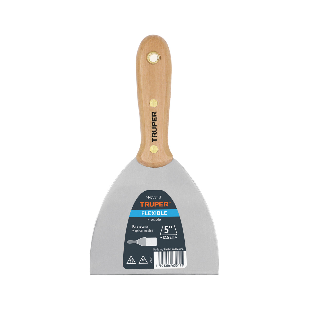 Espátula flexible 5' con mango de madera TRUPER — foto oficial 1