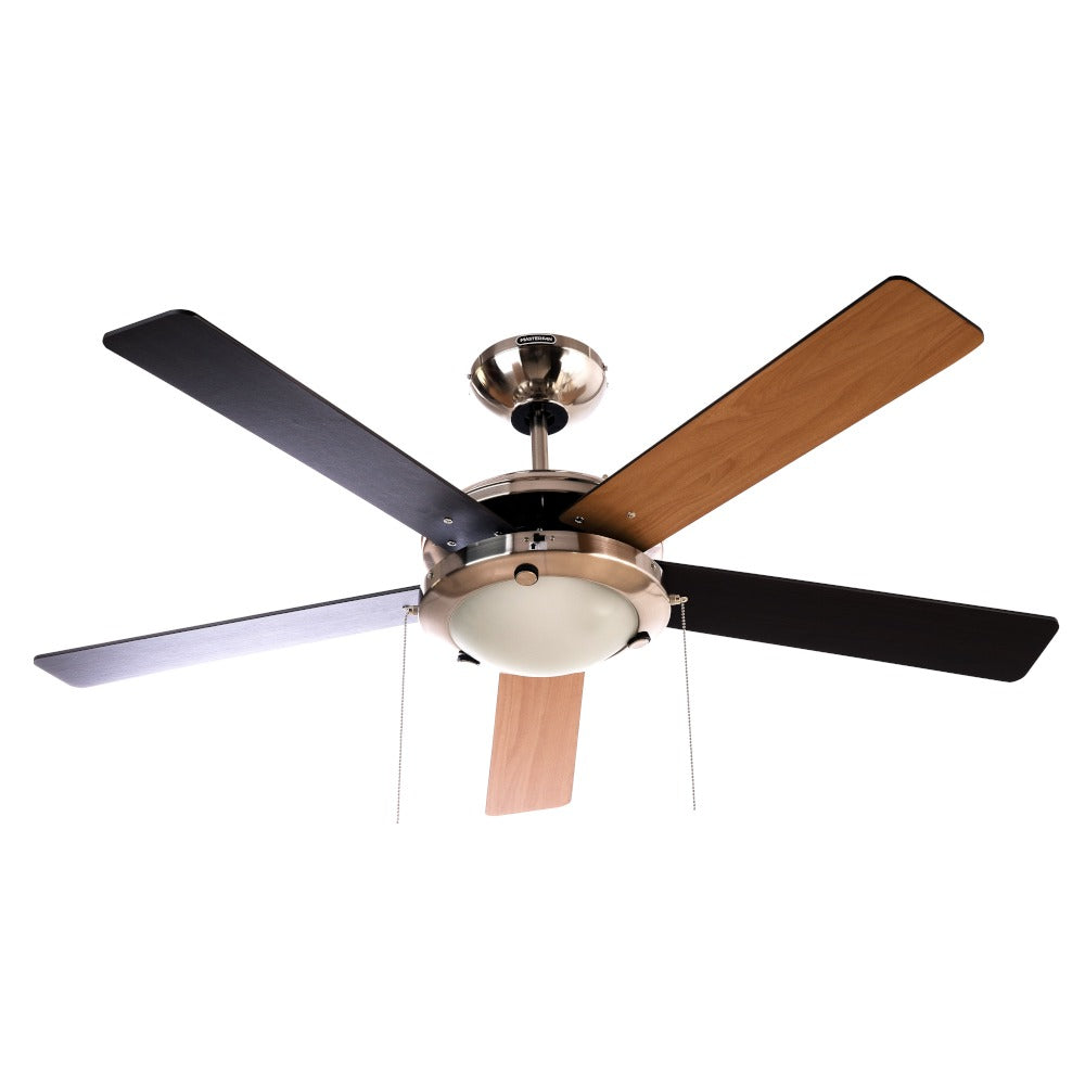 VENTILADOR 52" 100W SATINADO MADERA CLARA MASTERFAN ESPARTA