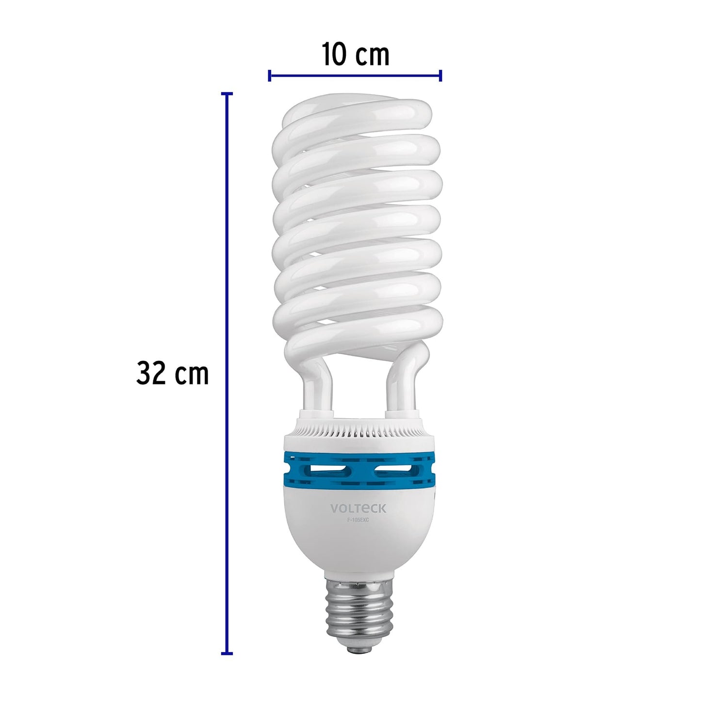 LÁMPARA ESPIRAL 105W E39 220V 65K LUZ DE DÍA VOLTECK 48261 F-105EXC