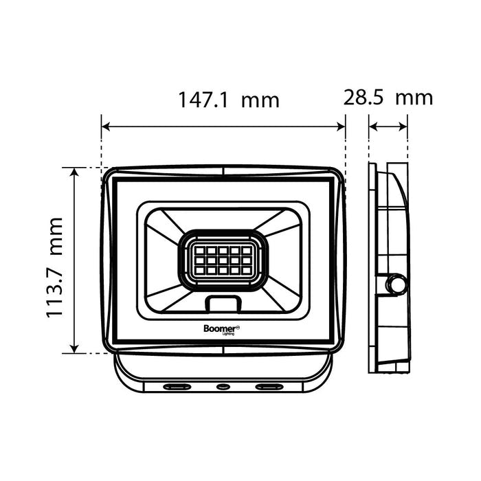 REFLECTOR LED CON SUPRESOR DE PICOS 2KV IP65 IK07 30W 65K LUZ FRÍA BOOMER FL20003F