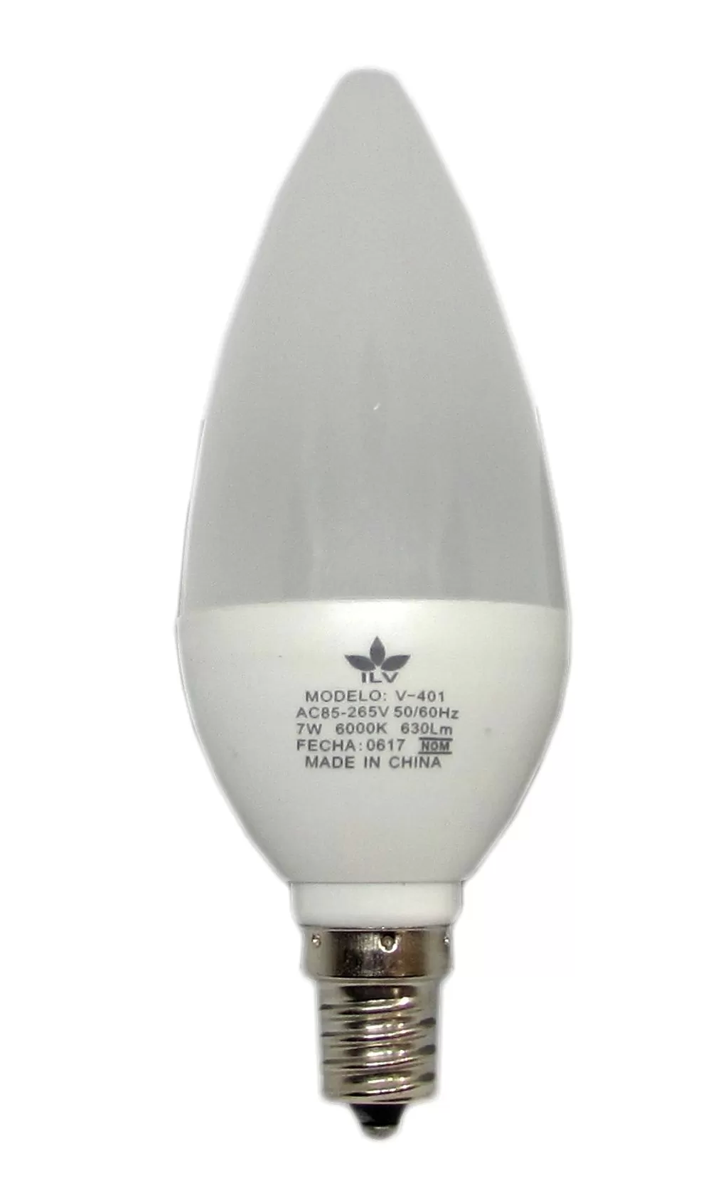 PAQUETE CON/3 FOCO VELA 7W LUZ CALIDA 3000K E12 (ILV)