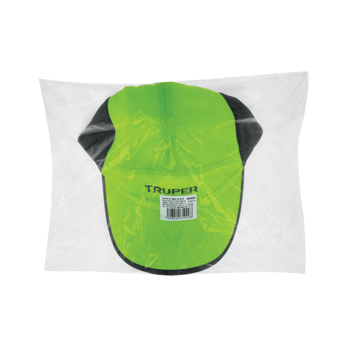 Gorra color verde 100% poliéster TRUPER — foto oficial 2