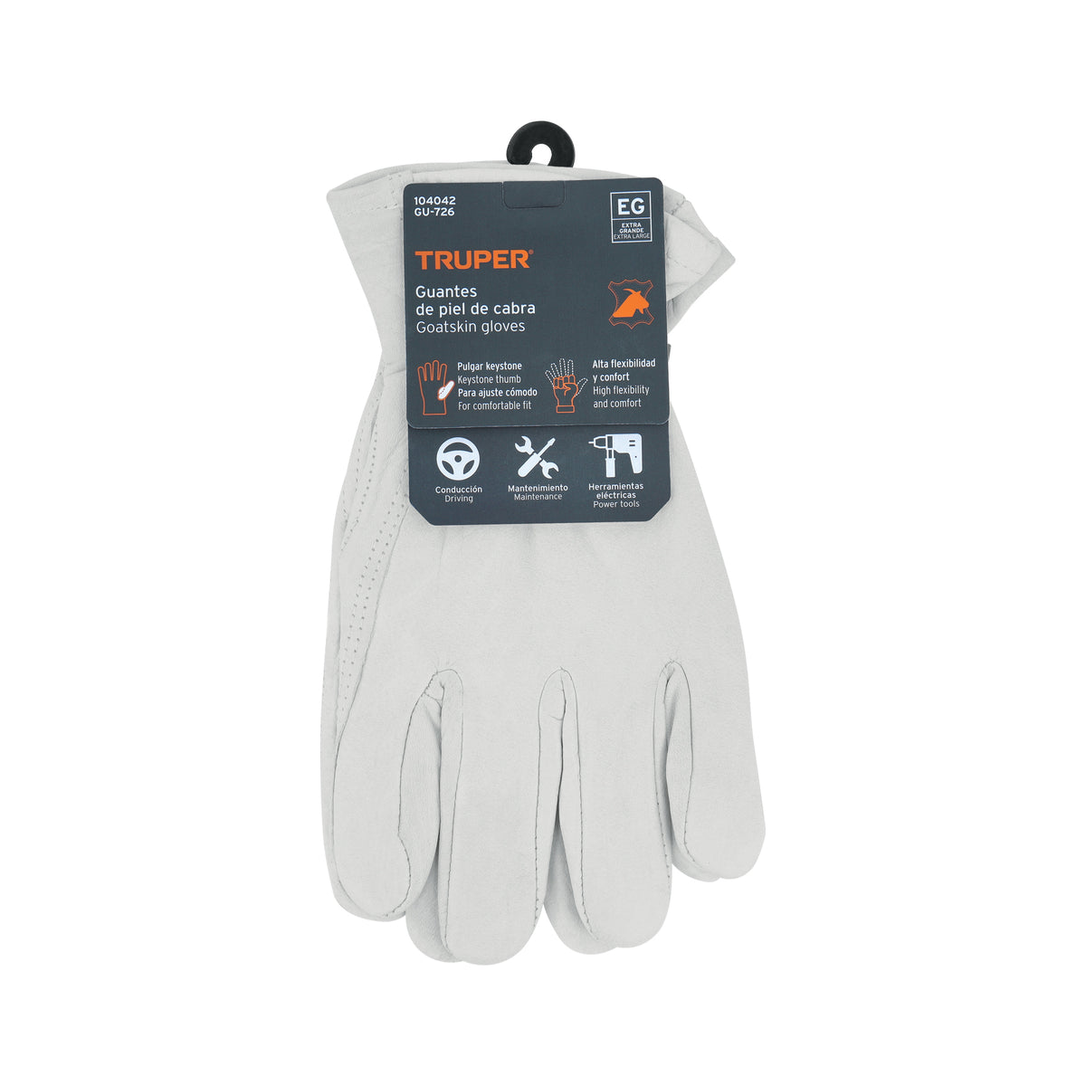 Guantes de piel de cabra, tipo operador, XG, TRUPER — foto oficial 2