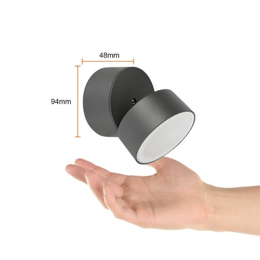 ARBOTANTE DIRIGIBLE DE MURO PARA EXTERIOR LED 10W3000K800LM HLED-1178/30/G
