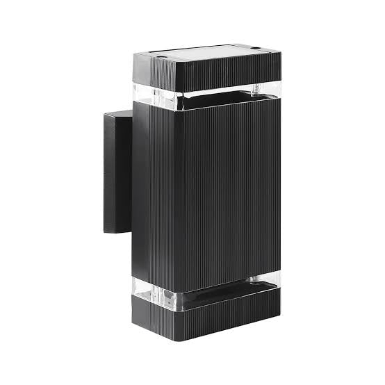 BRACKET MURO RECTANGULAR POLICARBONATO NEGRO EXTERIOR IP44 2 X GU10 WINLED WDE-014