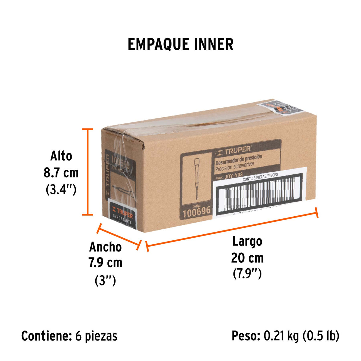 Desarmador de precisión punta triwing Y000 mango ergonómico, Truper, SKU 100696 — vista 6