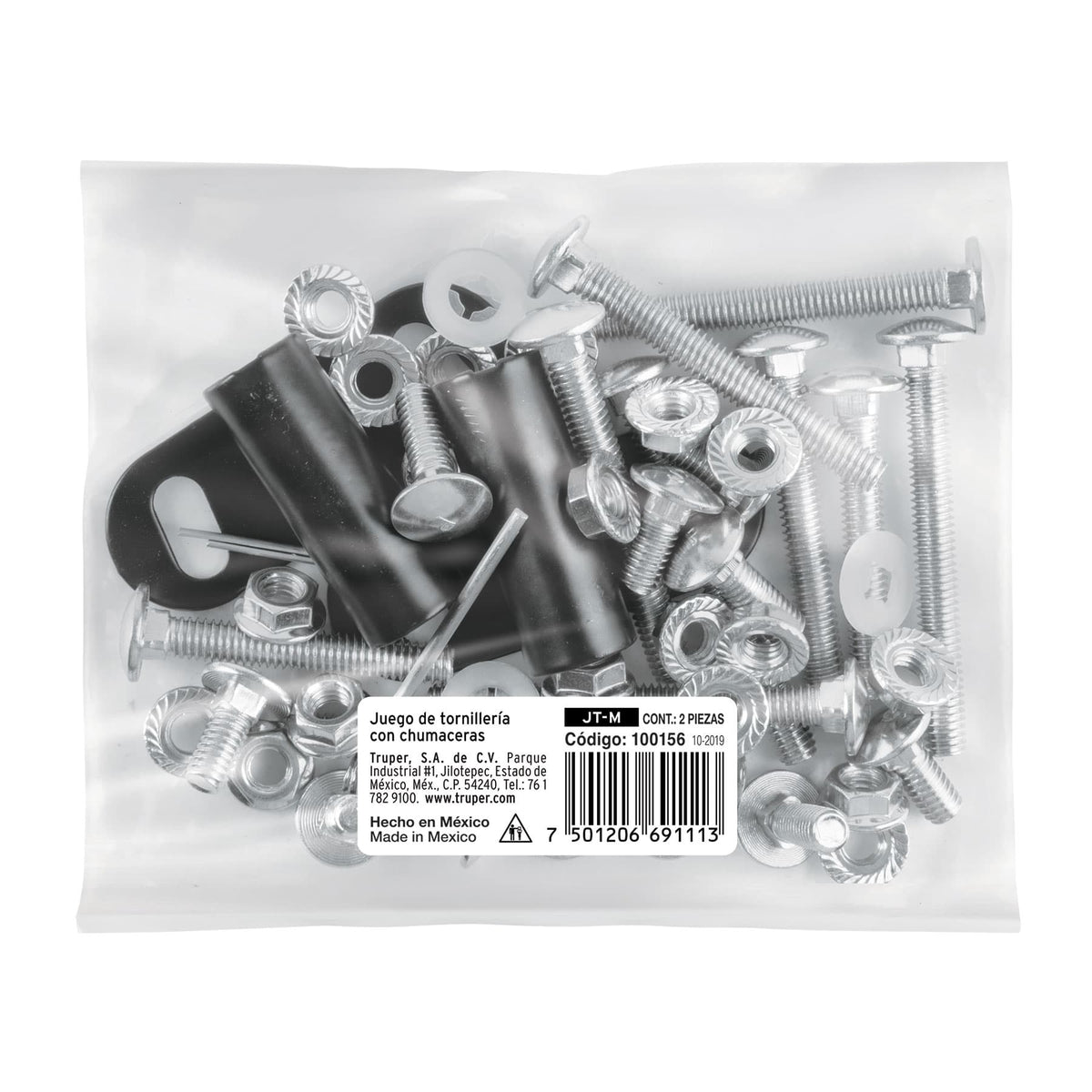 Tornillería con chumaceras para carretilla TP-8, TRUPER, Truper, SKU 100156 — vista 2