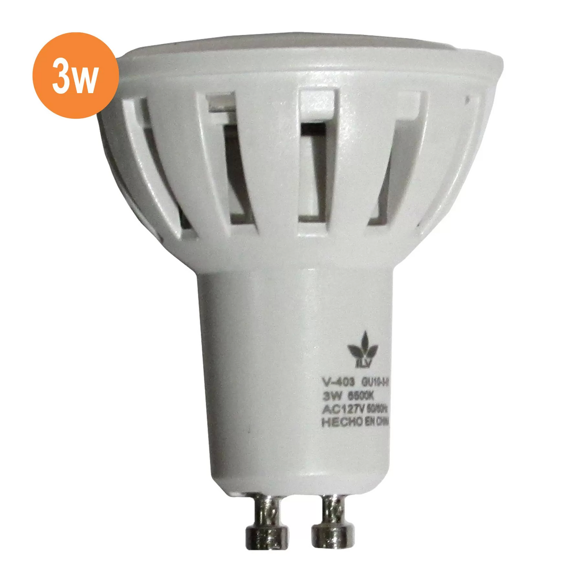 GU10 LED 3W LUZ CALIDA 85-265V