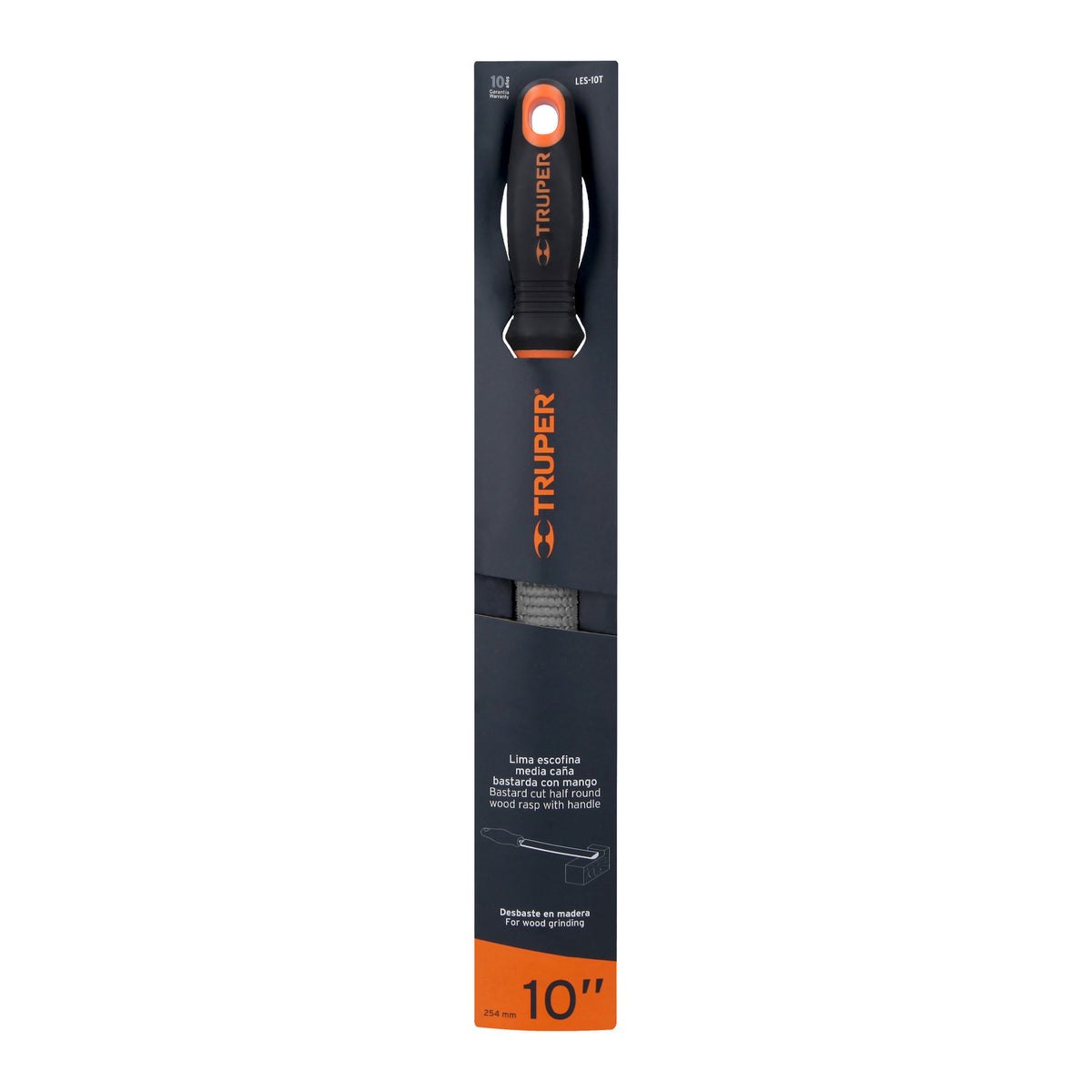 Lima escofina 10' con mango Comfort Grip, TRUPER — foto oficial 2