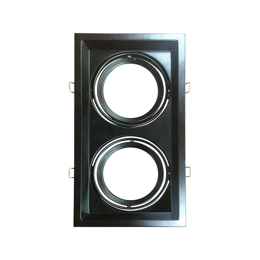 LUMINARIA DIRIGIBLE PARA DOS LAMPARAS AR111 NEGRO GU10 51984 DOBLE