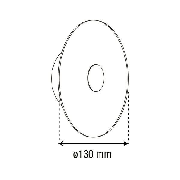 LÁMPARA DE MURO CIRCULAR DORADO 10W 567LM 30K LUZ CÁLIDA BOOMER WA040113