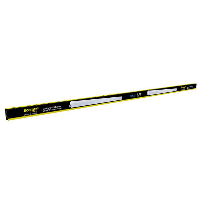 Luminario LED Regleta Lineal Tauro T5 con Apagador 18W 100-240V 65K BLLI-2004-01865