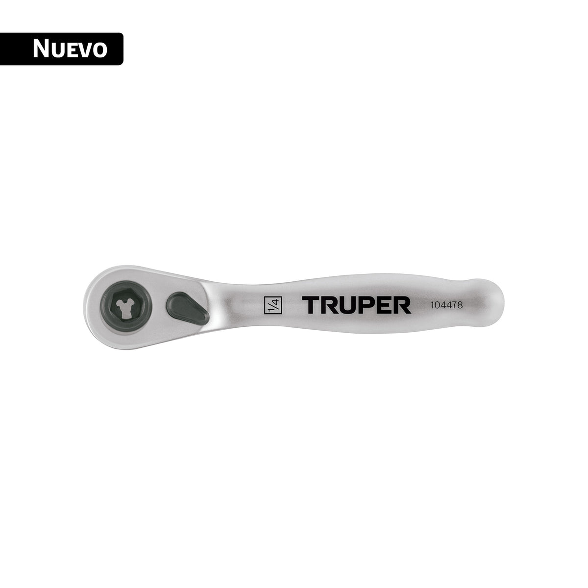 Matraca mini cuadro 1/4' para puntas y dados, TRUPER — foto oficial 1