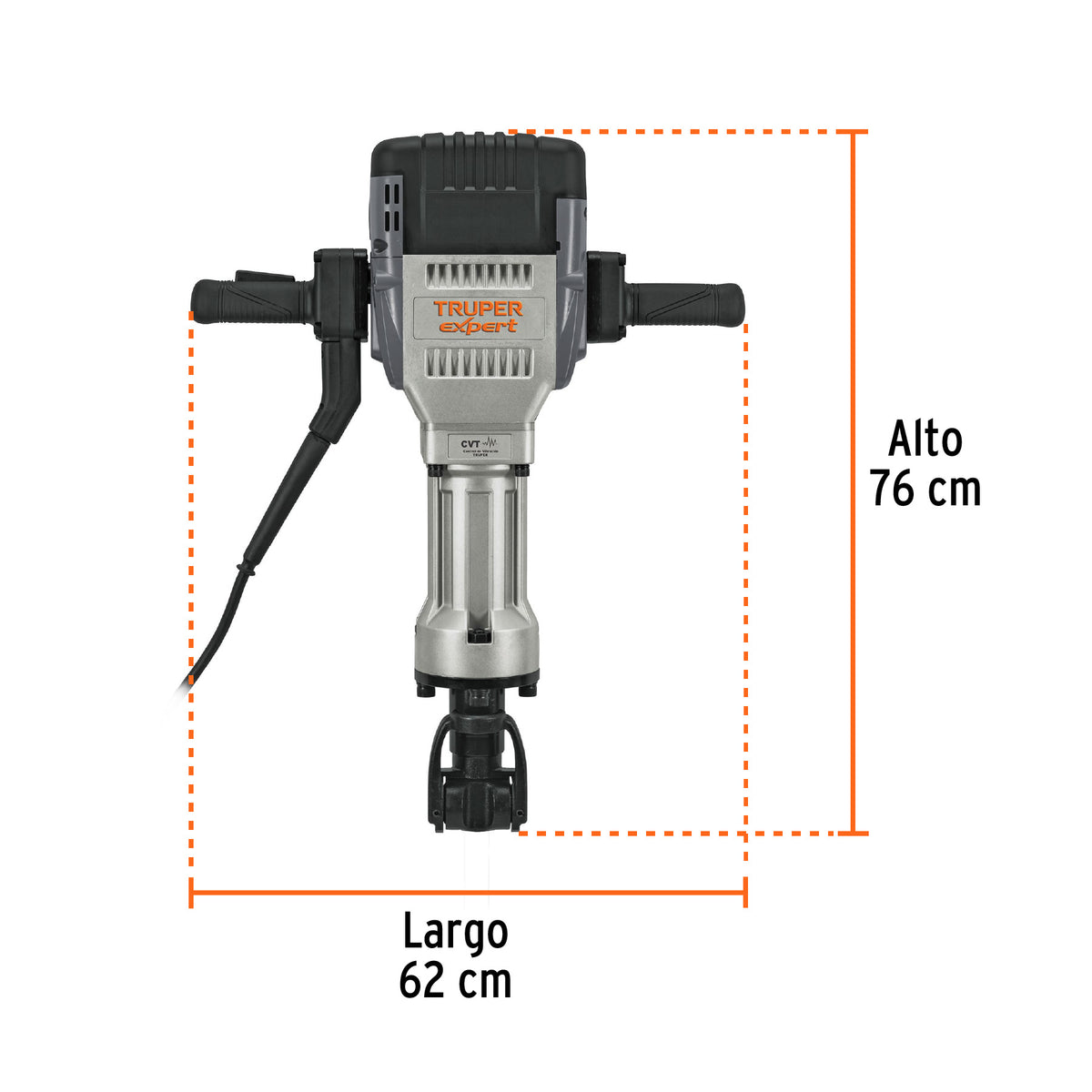 Martillo demoledor HEX 30 kg, 62J, 2000W, TRUPER EXPERT, Expert, SKU 100894 — vista 4