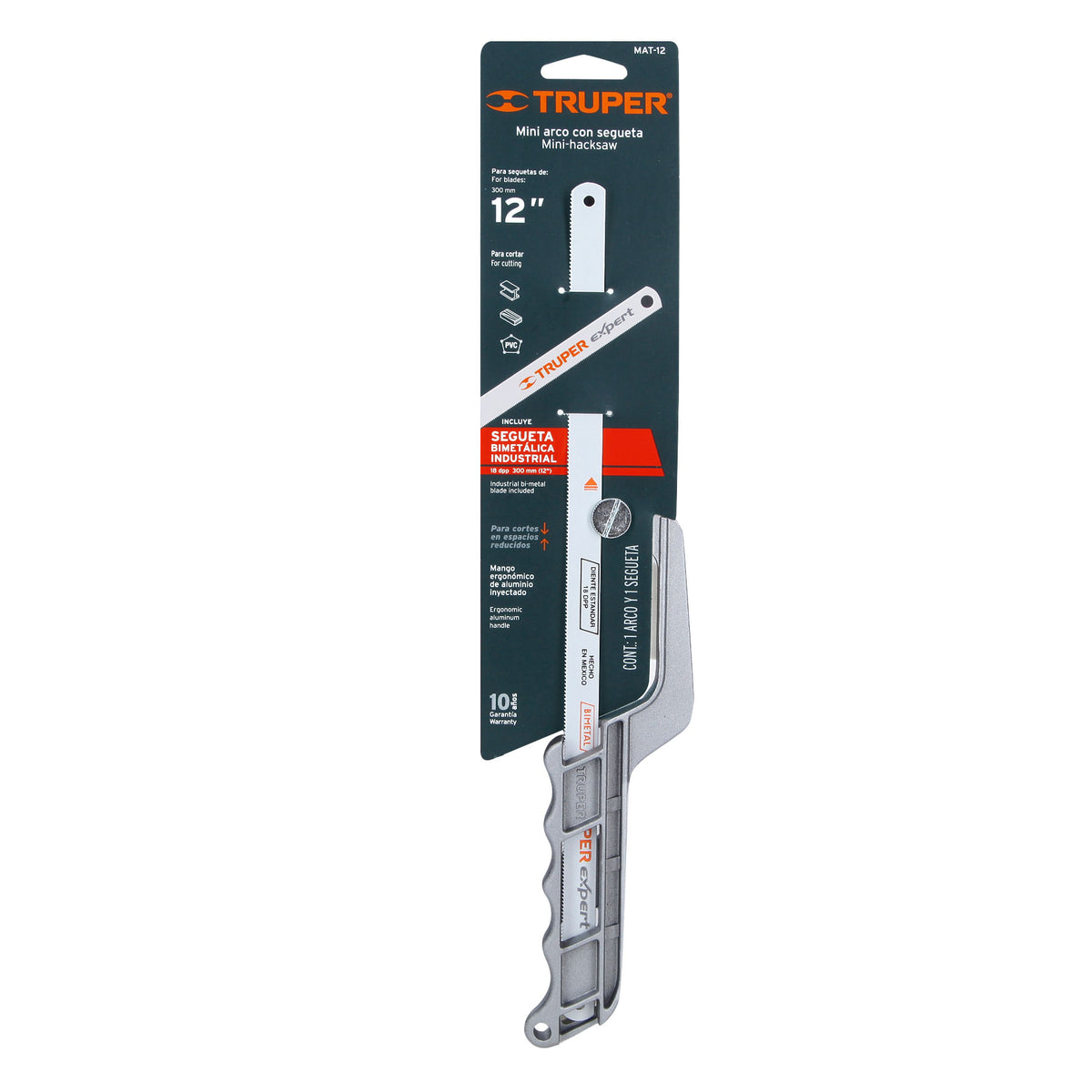 Mini arco 12' de aluminio para segueta, TRUPER — foto oficial 2