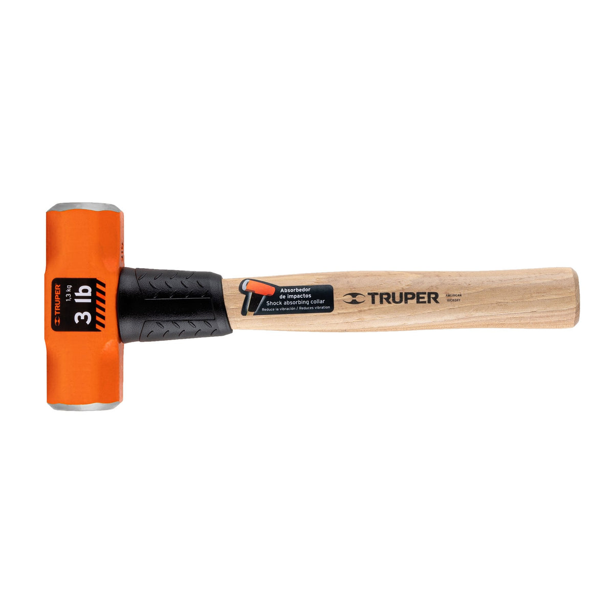 Marro octagonal 3 lb mango de madera 12' TRUPER — foto oficial 1