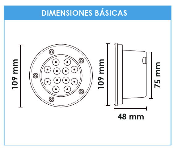 SPOT EMPOTRADO DE PISO 7W LUZ CALIDA 7X1 35K NWEMP7C