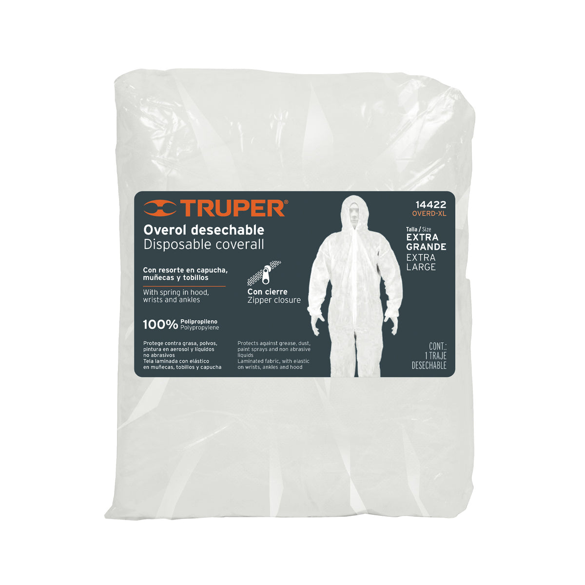 Overol desechable talla XG TRUPER — foto oficial 2