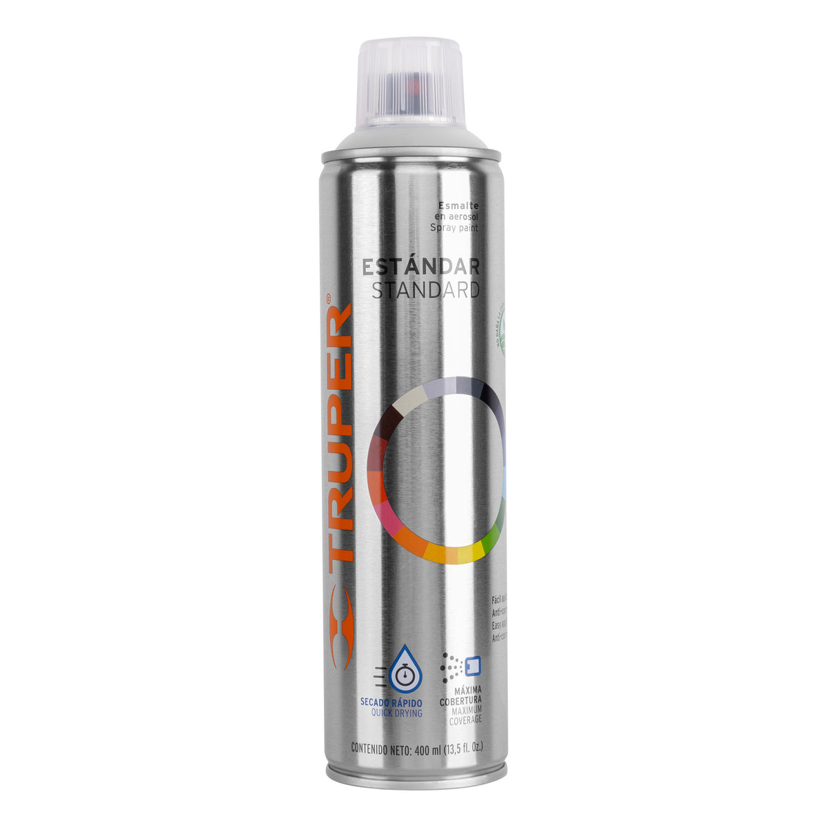 Pintura aerosol transparente mate bote esbelto 400mlTRUPER — foto oficial 1