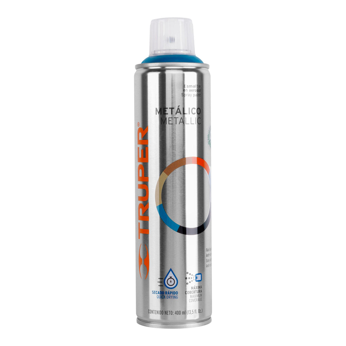 Pintura en aerosol azul metálico bote esbelto 400 ml — foto oficial 1