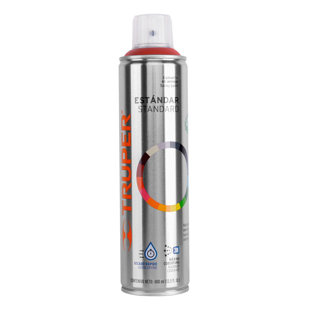 Pintura aerosol rojo primario bote esbelto 400 ml TRUPER — foto oficial 1