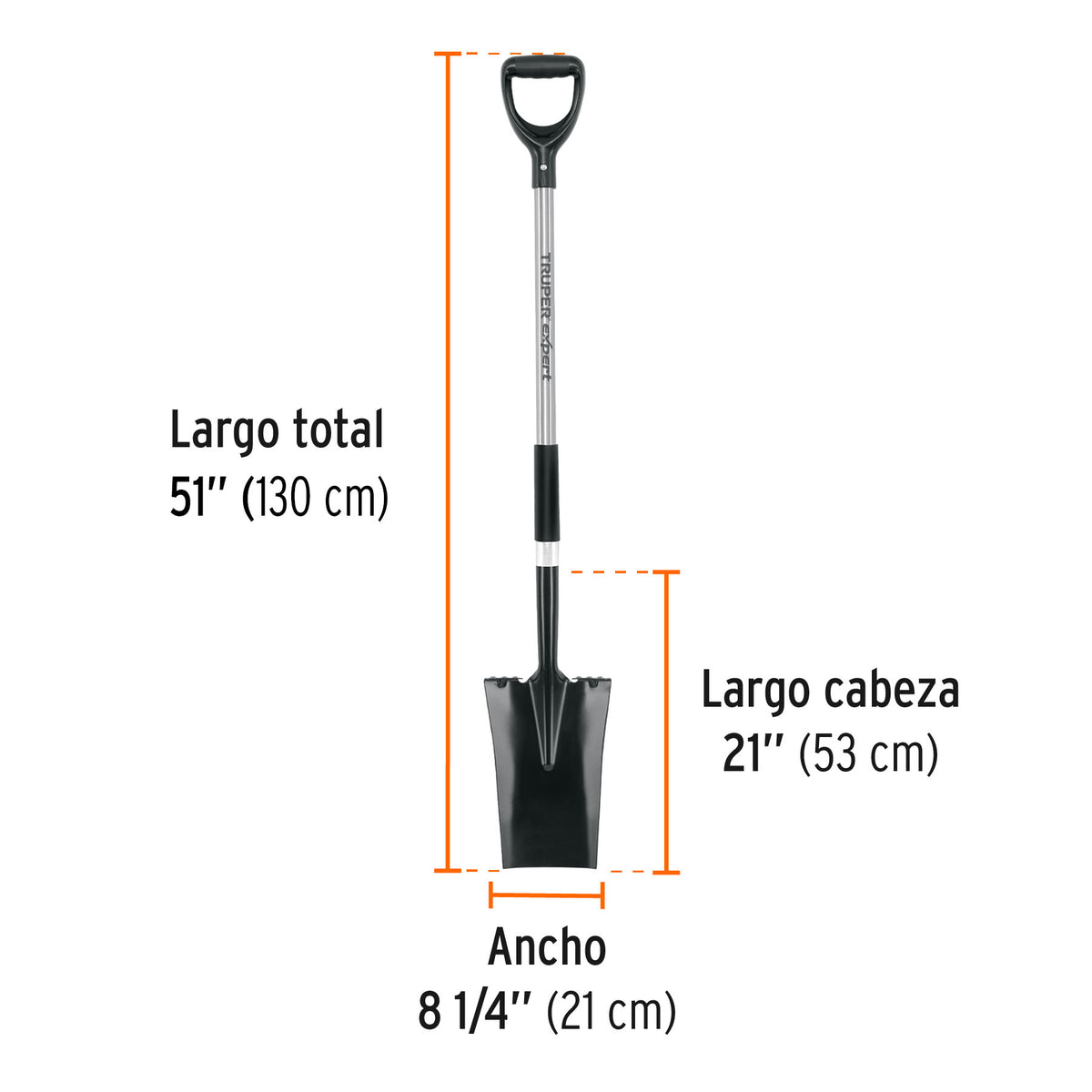 Pala escarramán, puño 'Y', mango acero, TRUPER EXPERT, Expert, SKU 100147 — vista 4