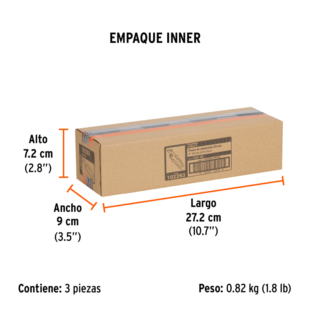 Pinzas de extensión 8' mango Comfort Grip, TRUPER EXPERT, Expert, SKU 102393 — vista 6