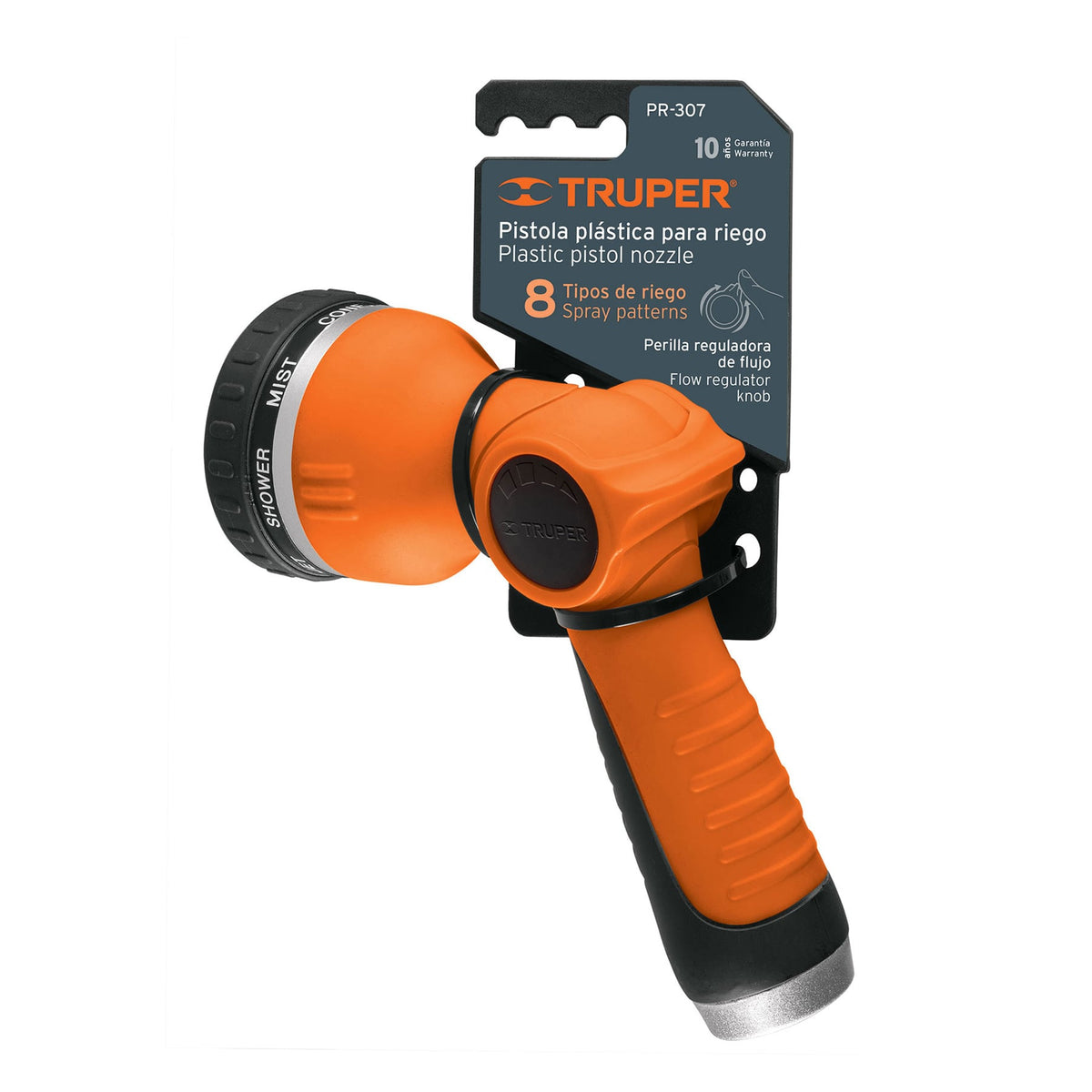 Pistola para riego de 8 funciones plástica TRUPER — foto oficial 2