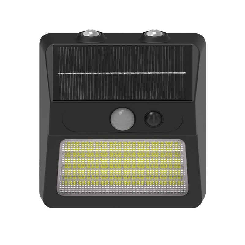 LÁMPARA ARBOTANTE MURO LED SENSOR MOVIMIENTO DOBLE VISTA 330LM 65K LUZ FRÍA BOOMER SA2103A6