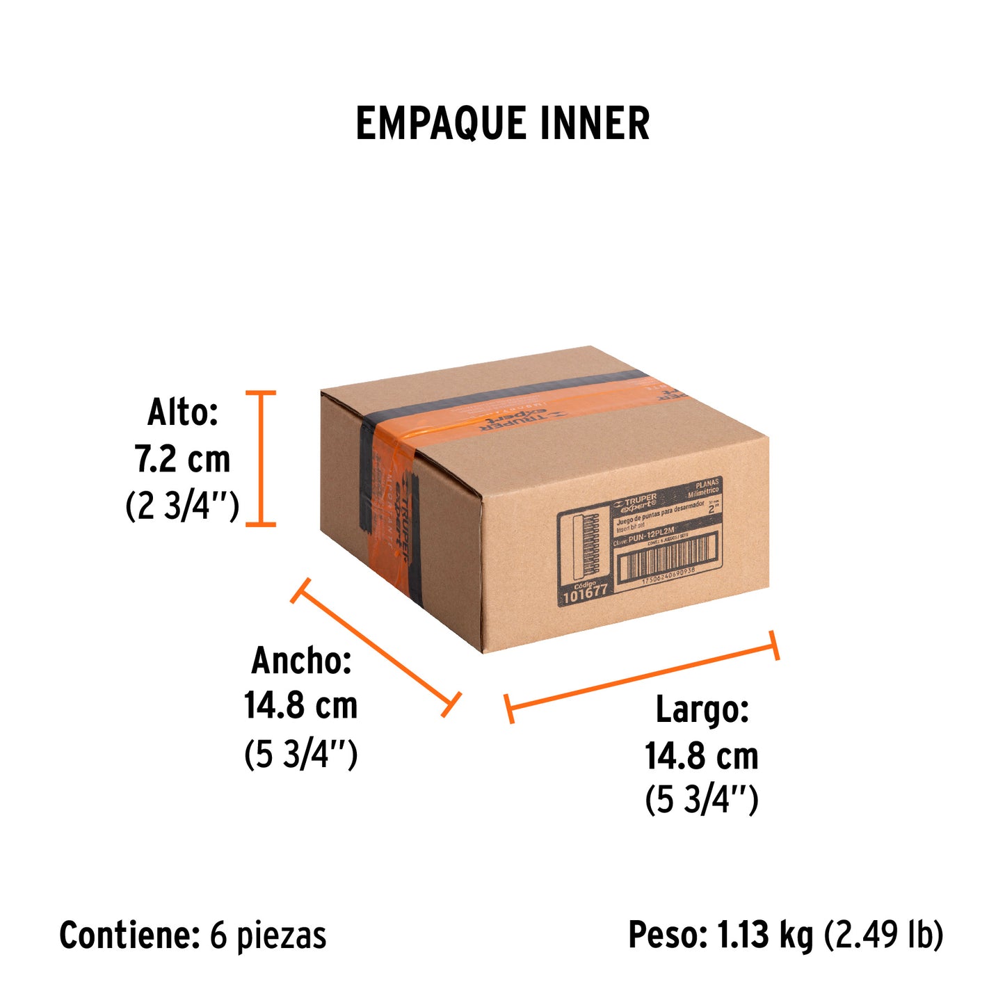 Juego de 12 puntas planas mm combinadas largo 2', EXPERT, Expert, SKU 101677 — vista 6