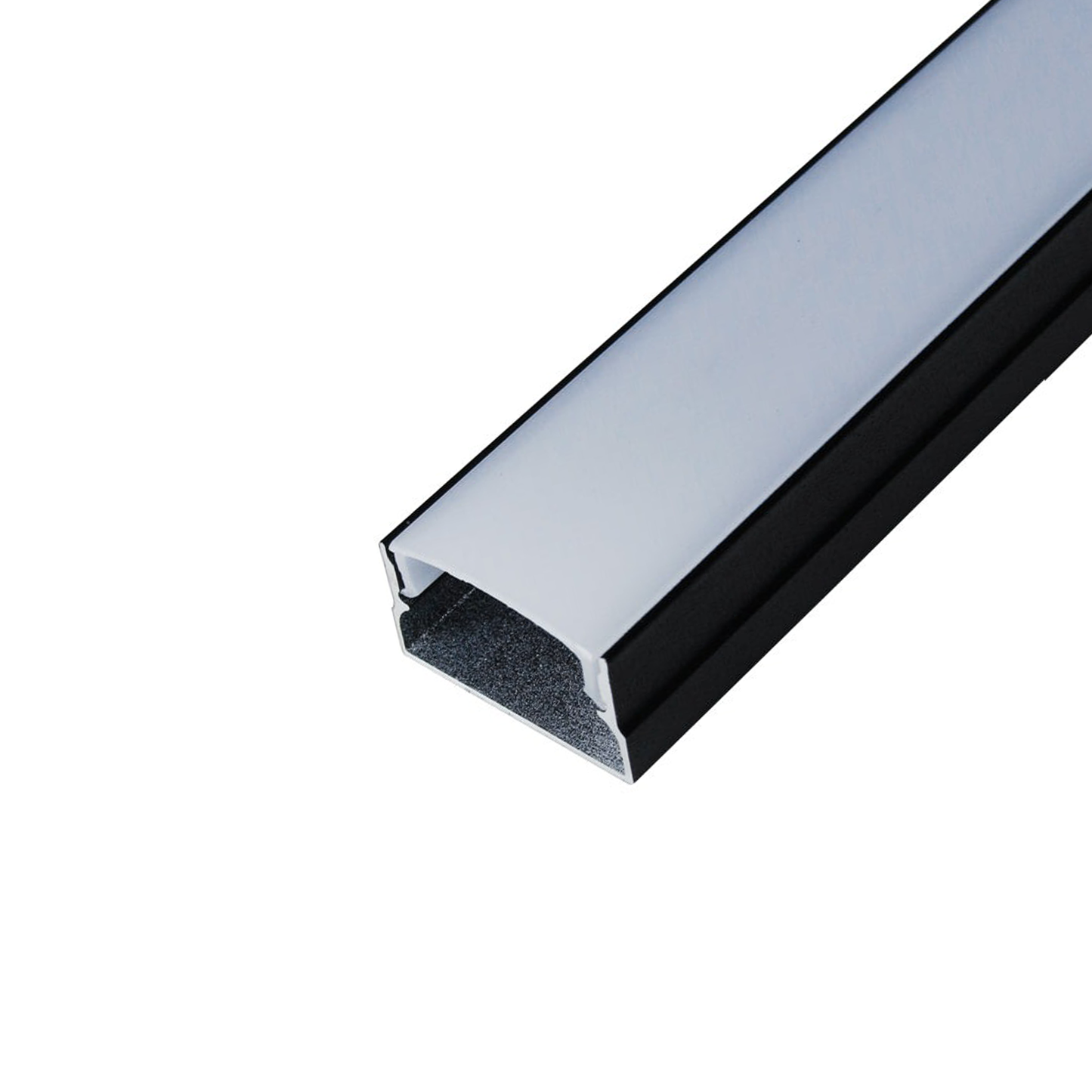 PERFIL DE ALUMINIO NEGRO OPALINO SOBREPONER 3MTS PARA TIRA LED JACH JPA-2010EN