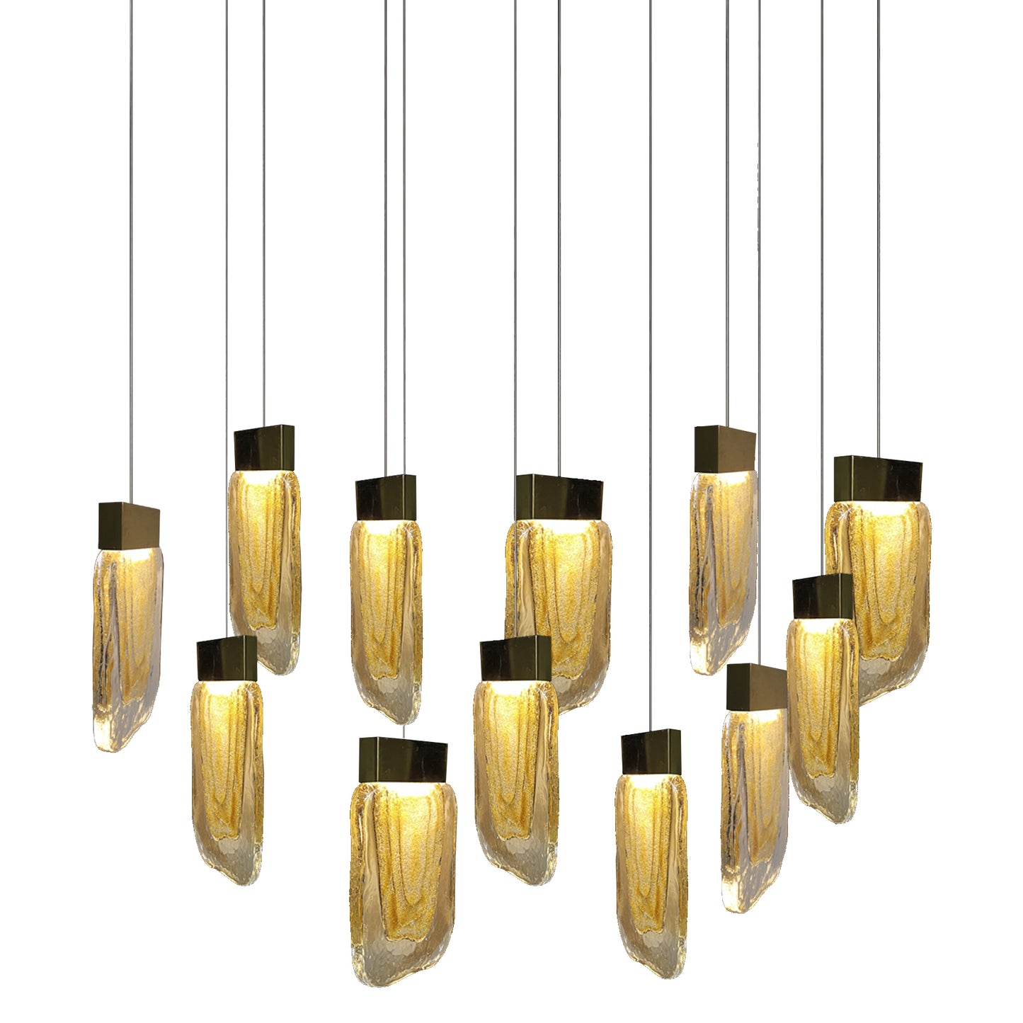 Candil Viva Oro de 12 Luces 4m 48W 90-130V 3840LM 30K Q36212-BG